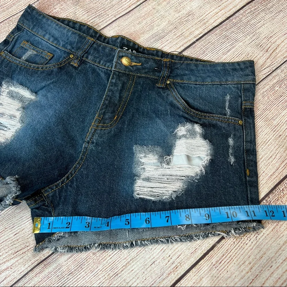 Zara Distressed Denim Cutoffs
